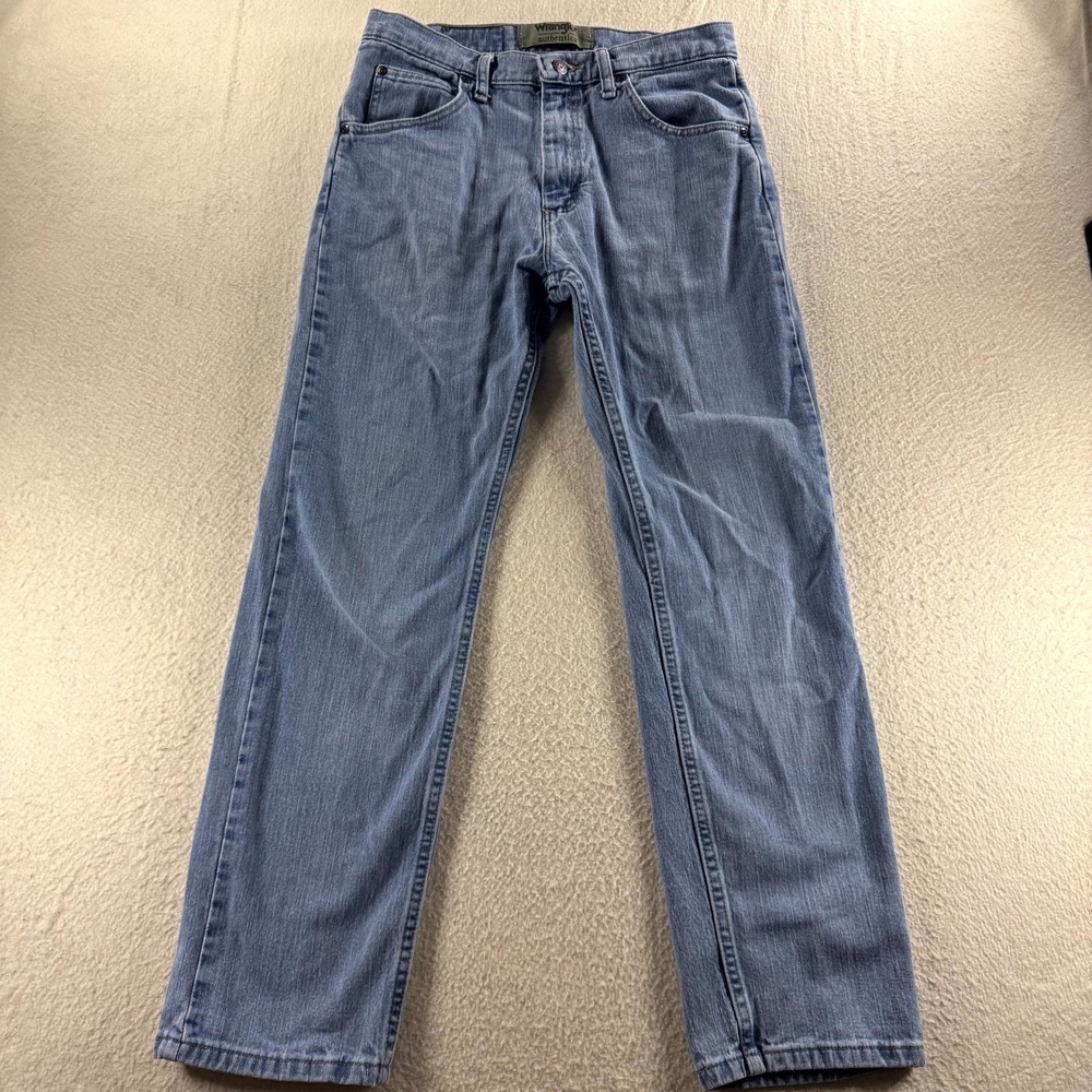 Wrangler Authentics Jeans Mens 30x30 Blue Straight Leg Medium Wash Workwear